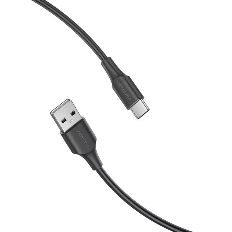 Vention USB 2.0 A-Stecker auf C-Stecker 3A Kabel 0,25 m Schwarz