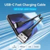 Vention USB 2.0 A-Stecker auf C-Stecker 3A Kabel 0,25 m Schwarz