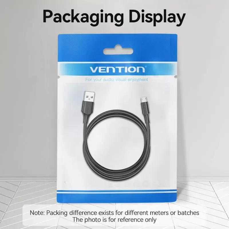 Vention USB 2.0 A Stecker auf Micro-B Stecker 2A Kabel 1,5 m Schwarz