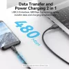 Vention USB 2.0 A Stecker auf Micro-B Stecker 2A Kabel 1M Schwarz