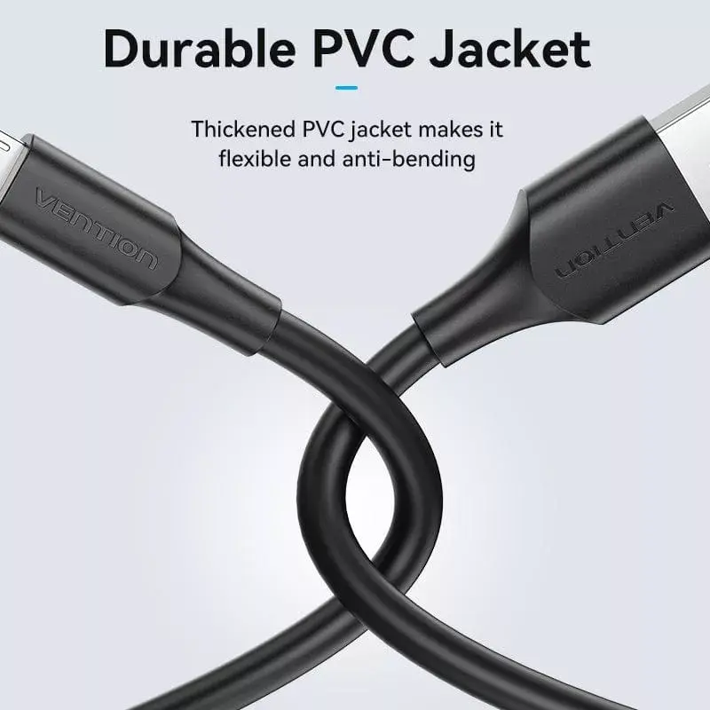 Vention USB 2.0 A Stecker auf Micro-B Stecker 2A Kabel 1M Schwarz