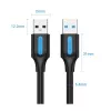 Vention CONBD USB-3.0-Kabel, USB-A-Stecker auf USB-A-Stecker, 0,5 m, PVC, schwarz
