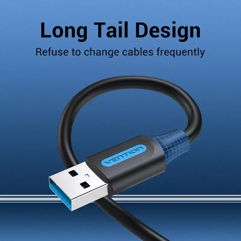 Vention CONBD USB-3.0-Kabel, USB-A-Stecker auf USB-A-Stecker, 0,5 m, PVC, schwarz