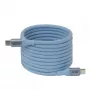 Club 3D CAC-3030 USB-C Magnetic-Coil Kabel, 240 W PD3.1, bidirektional, Schnellladen, 2 m (6,56 ft), Blau