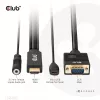 Club 3D CAC-1712 HDMI-auf-VGA-Kabel St./St. mit Micro-USB-Stromversorgung und 3,5-mm-Audio, 2 m (6,56 ft), 28AWG
