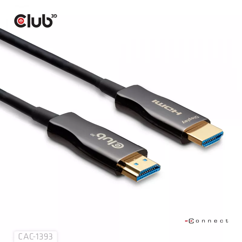 Club 3D HDMI Hybrid AOC Kabel 8K60Hz / 4K120Hz 50 m, HDMI Typ A Stecker–Stecker