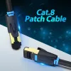 Vention Cat.8 SFTP Patchkabel 0,5 m Schwarz RJ-45 Goldbeschichtung