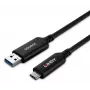 Lindy 25m USB 3.2 Gen 1 Typ A auf C Glasfaser-Hybridkabel