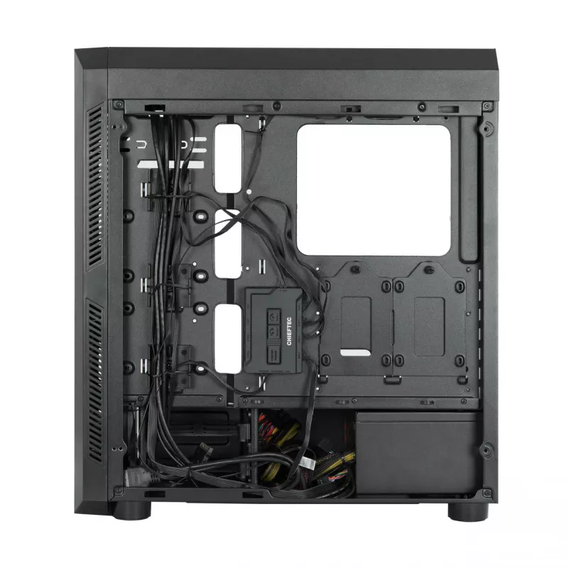 Chieftec Scorpion 3 GL-03B-OP Midi-Tower-Gehäuse, ATX/MicroATX/Mini-ITX, schwarz, RGB, Glasseitenteile