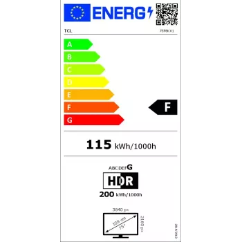 Fernseher TCL P8K 75 Zoll 4K QLED HDR Display 3840 x 2160