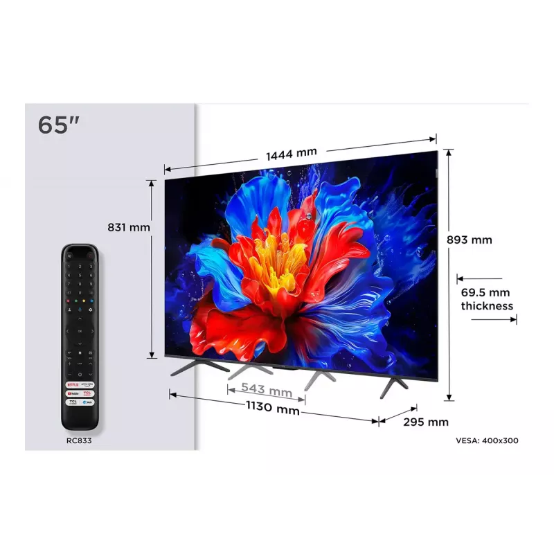 Fernseher TCL P8K 65 Zoll 4K QLED 3840 x 2160
