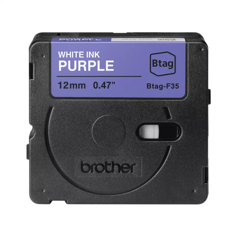 Labelband Brother BTAG-F31 Schwarz auf Lila 1,2 cm 4 m