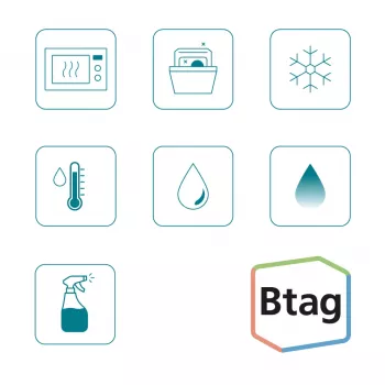 Beschriftungsband Brother BTAG-135 Weiß auf transparent 1,2 cm 4 m