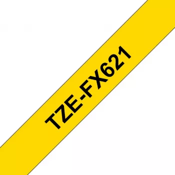 Brother TZE-FX621 Beschriftungsband Schwarz auf Gelb