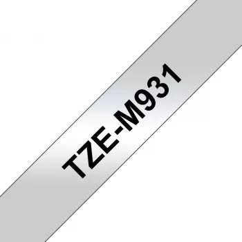 Brother TZE-M931 Beschriftungsband Schwarz auf Silber