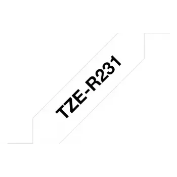 Brother TZE-R231 Beschriftungsband Schwarz auf Weiß