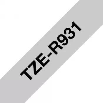 Brother TZE-R931 Beschriftungsband Schwarz auf Silber