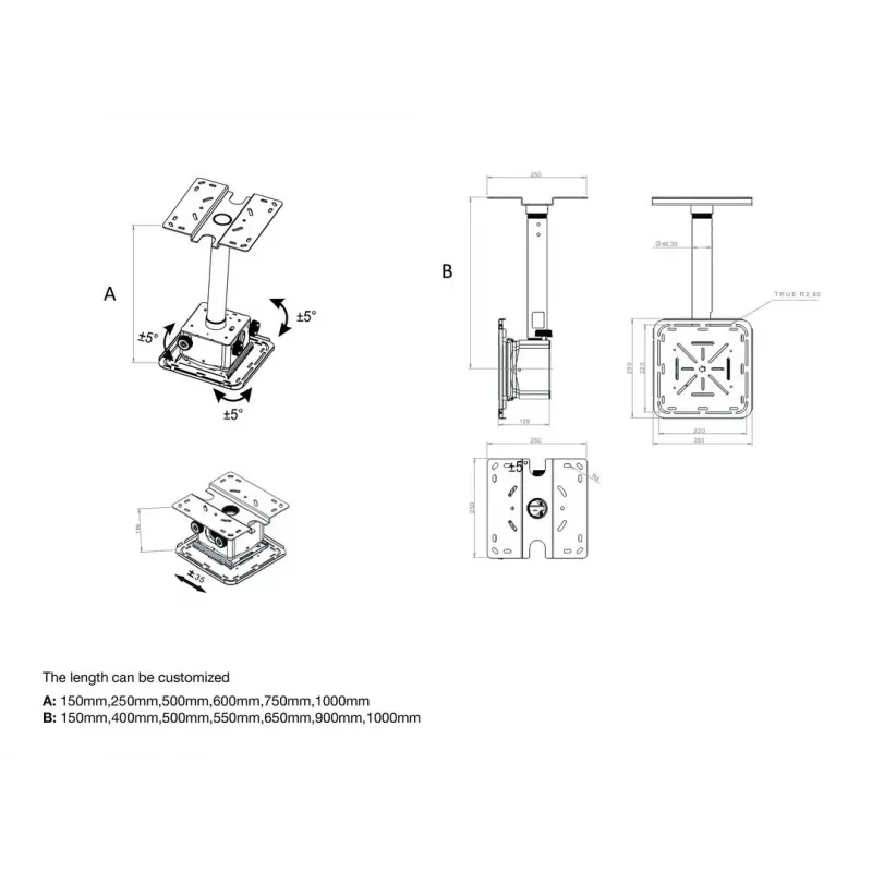 Multibrackets M Projektorhalterung Pro HD, 40 kg, Weiß