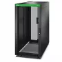 APC Easy Rack ER6402 24U 19" Netzwerkschrank, Dach, Seitenwände, Rollen, Füße, 4 Halterungen, ohne Boden, 600 B x 1000 T mm, Schwarz