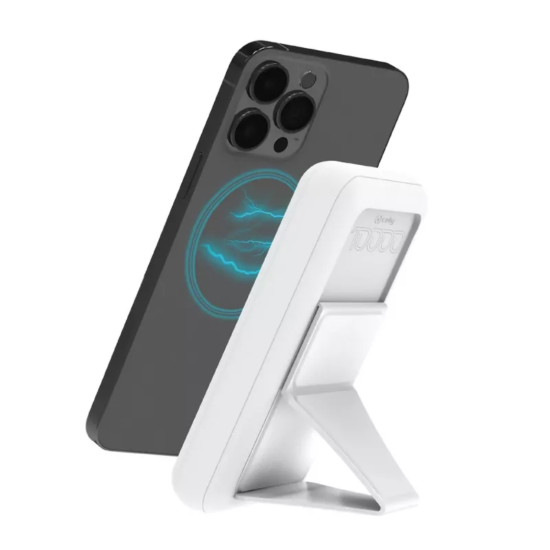 Celly MAGPB10000WH Powerbank 10000 mAh Kabelloses Laden Weiß