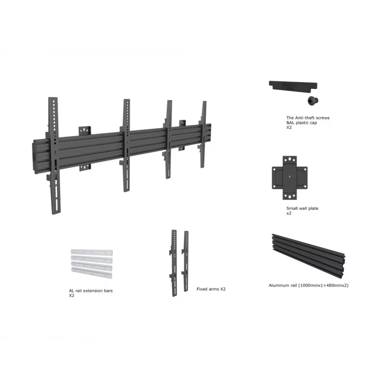 Multibrackets M Wallmount Pro MBW2U Fest Schwarz
