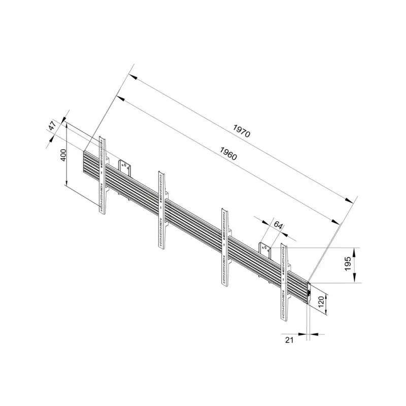 Multibrackets M Wallmount Pro MBW2U Fest Schwarz