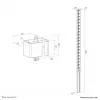 Kabelabdeckung Neomounts ADS06-133WH magnetisch weiß, geschraubt für Sitz-/Stehtischgestelle