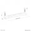 Kabelwanne Neomounts ADS07-120WH Klemmdesign, universell, weiß