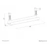 Kabelwanne Neomounts ADS07-121BL Klemmdesign universal schwarz