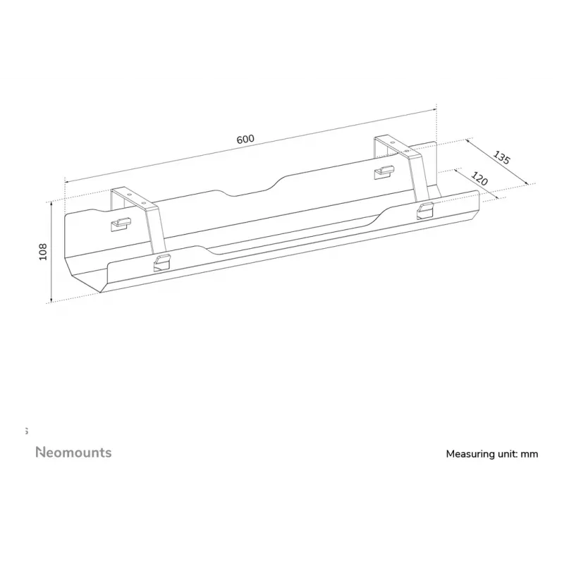 Neomounts ADS07-122WH Kabelwanne - schraubbefestigt - universal