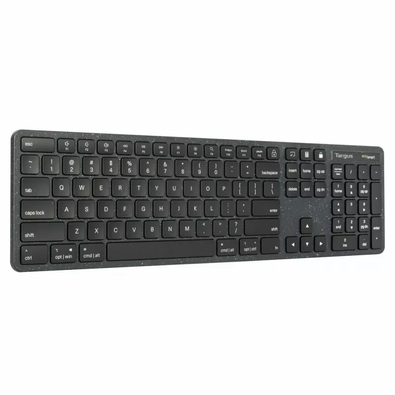 Targus EcoSmart AKB874NO kabelgebundene Tastatur in voller Größe, USB, QWERTY Nordisch, antimikrobiell, Schwarz