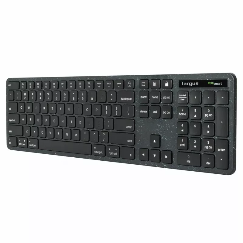 Targus EcoSmart AKB874NO kabelgebundene Tastatur in voller Größe, USB, QWERTY Nordisch, antimikrobiell, Schwarz
