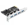 DeLOCK 89297 PCI-Express-Karte, 4x extern USB 3.0 (USB 3.2 Gen 1)