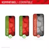 Displex Full Cover Displayschutzglas (10H) für Apple iPhone 15/15 Pro, Eco Montagerahmen, Full Cover