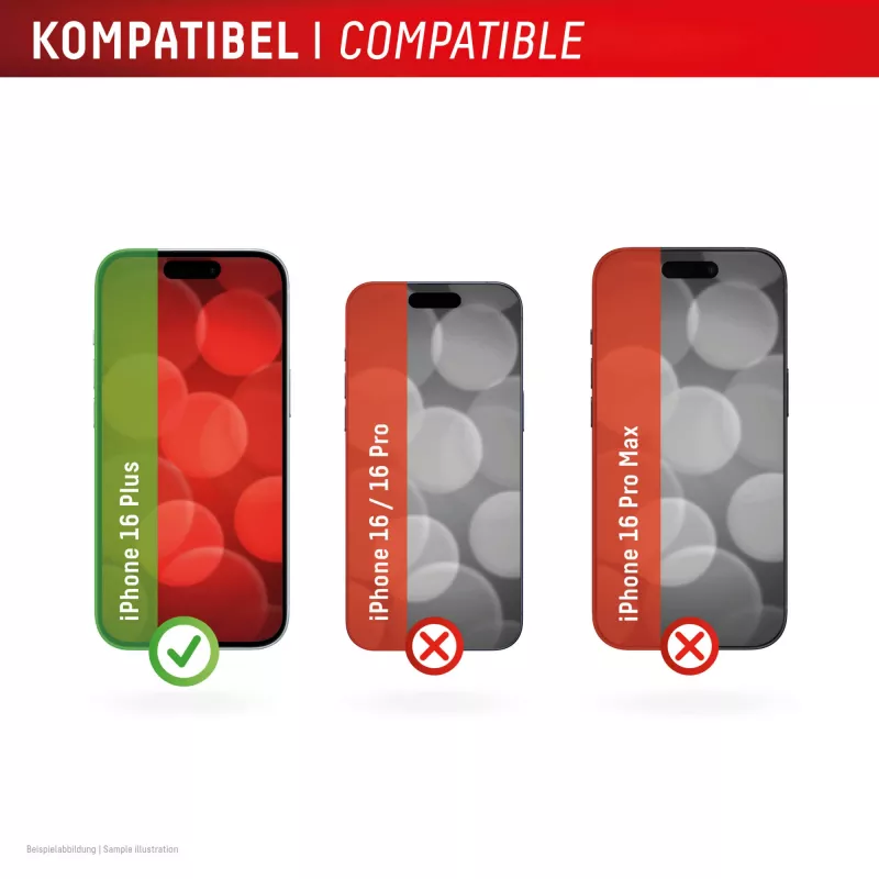 Displex Privacy Screen Protector (10H) für Apple iPhone 16 Plus, Eco Montagerahmen, Blickschutzfilter
