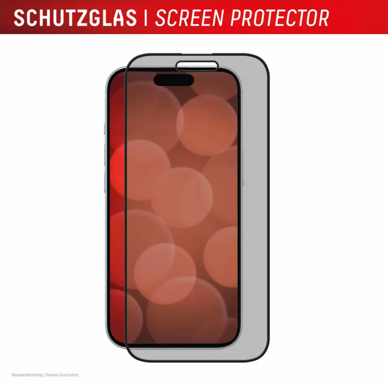 Displex Privacy Screen Protector (10H) für Apple iPhone 16 Plus, Eco Montagerahmen, Blickschutzfilter