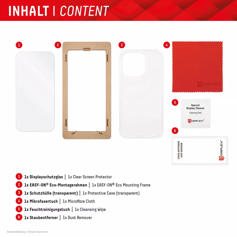 Displex Displayschutzfolie + Hülle für Samsung Galaxy A55 5G, Eco-Montagerahmen, kratzfest