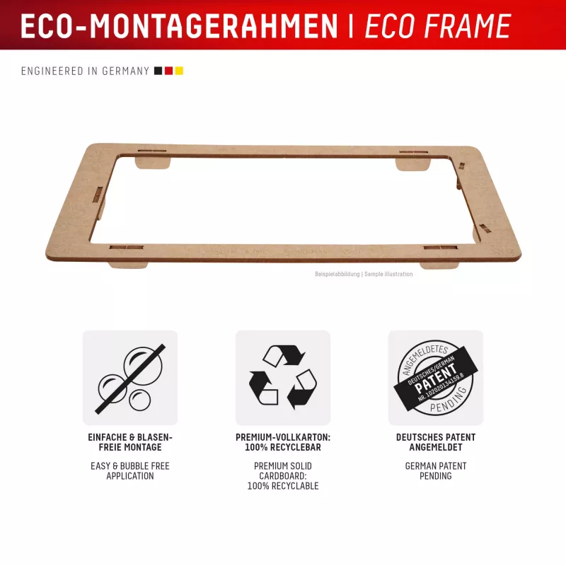 Displex Privacy Screen Protector (10H) für Apple iPhone Air, Eco Montagerahmen, Blickschutzfilter