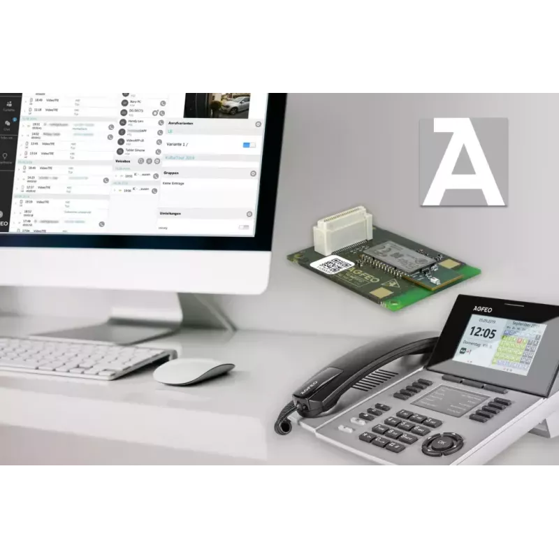 AGFEO ST 56 SENSORfon Systemtelefon, silber