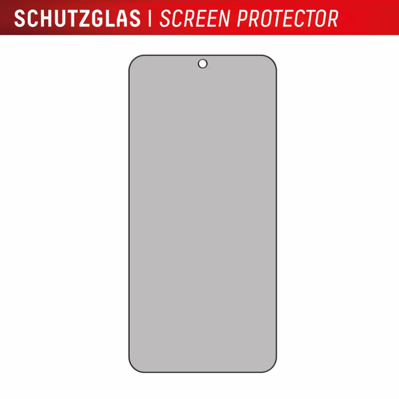 Displex Displayschutzfolie (10H) für Samsung Galaxy S24/S25, Eco Montagerahmen, Sichtschutzfilter