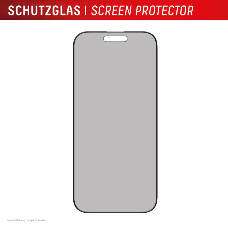Displex Blickschutzfolie (10H) für Apple iPhone 16 Pro Max, Eco Montagerahmen, Blickschutzfilter