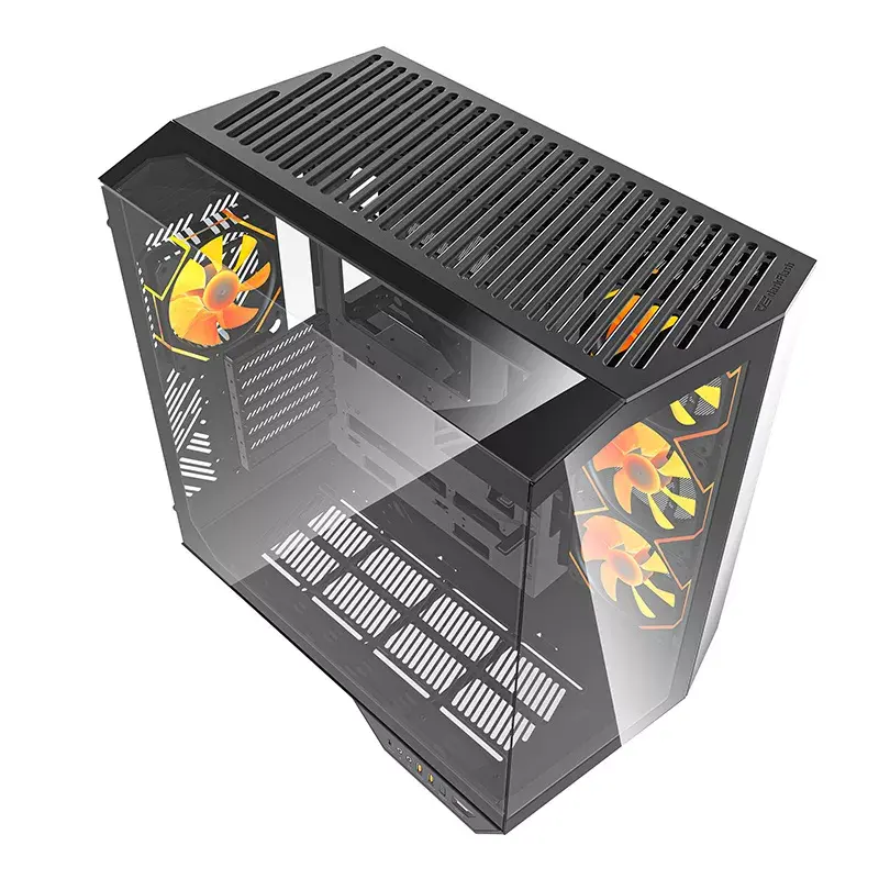 Computergehäuse Darkflash DY470 ATX Schwarz mit 4 Lüftern und GPU-Halterung