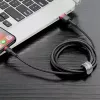 USB-A-auf-Lightning-Kabel Baseus CALKLF-C19 2 m – Aluminiumgehäuse, 1,5 A, schwarz/rot
