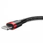USB-A-auf-Lightning-Kabel Baseus CALKLF-C19 2 m – Aluminiumgehäuse, 1,5 A, schwarz/rot