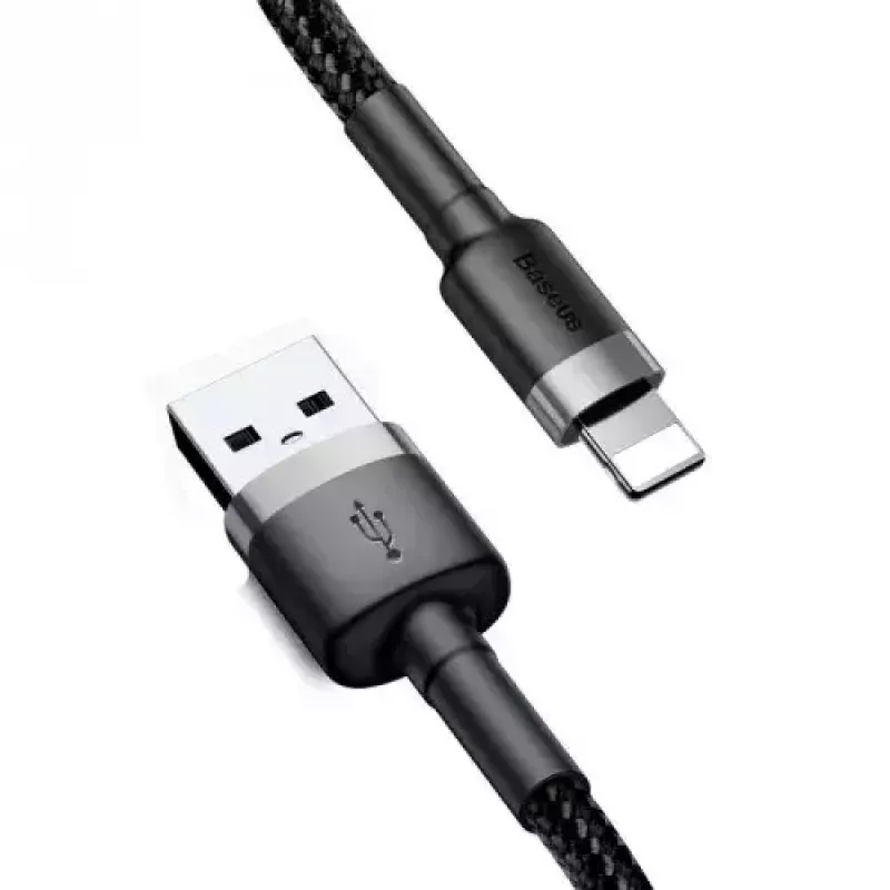 Baseus Cafule CALKLF-AG1 USB-A-auf-Lightning-Kabel, 2,4 A, 0,5 m, Schwarz/Grau