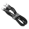 Baseus Cafule CALKLF-AG1 USB-A-auf-Lightning-Kabel, 2,4 A, 0,5 m, Schwarz/Grau
