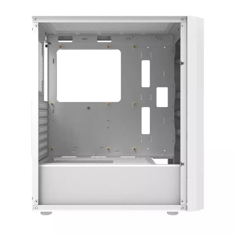 Darkflash DK351 Computergehäuse, weiß, mit 4 RGB-Lüftern
