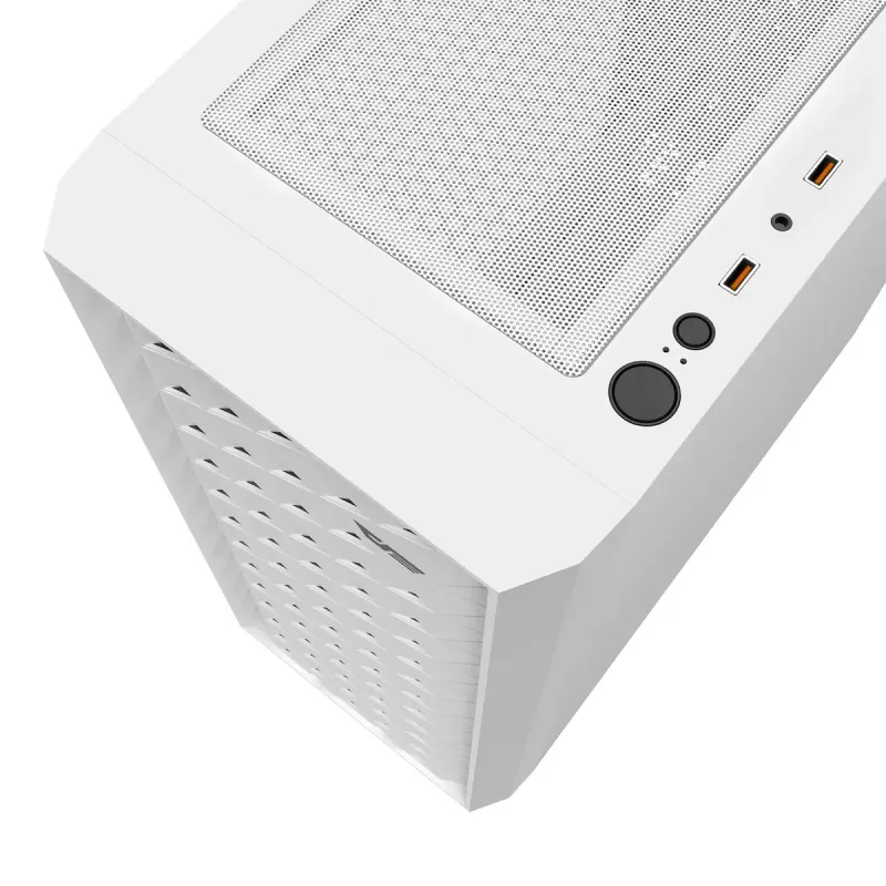 Darkflash DK351 Computergehäuse, weiß, mit 4 RGB-Lüftern