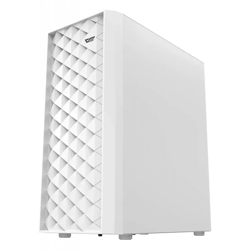 Darkflash DK351 Computergehäuse, weiß, mit 4 RGB-Lüftern