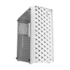Darkflash DK351 Computergehäuse, weiß, mit 4 RGB-Lüftern